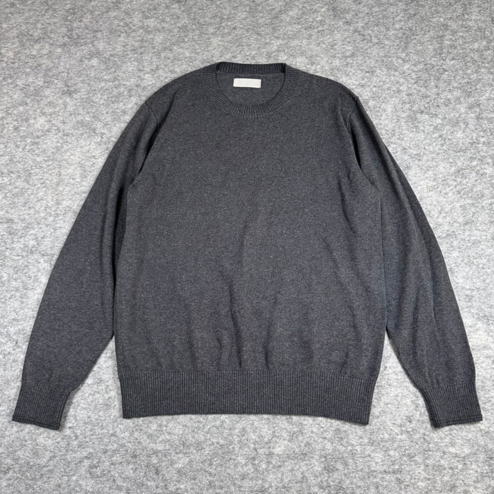 Everlane Crewneck Sweater Mens Medium Charcoal Gray Excellent Cotton Coolmax M